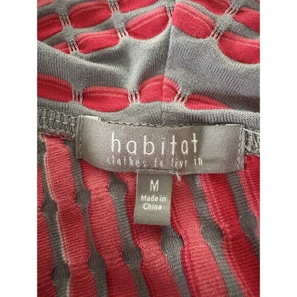 Habitat Clothes Tunic Top Size M Pink Gray Flared Swing Tank Sleeveless Cowl - Picture 10 of 15